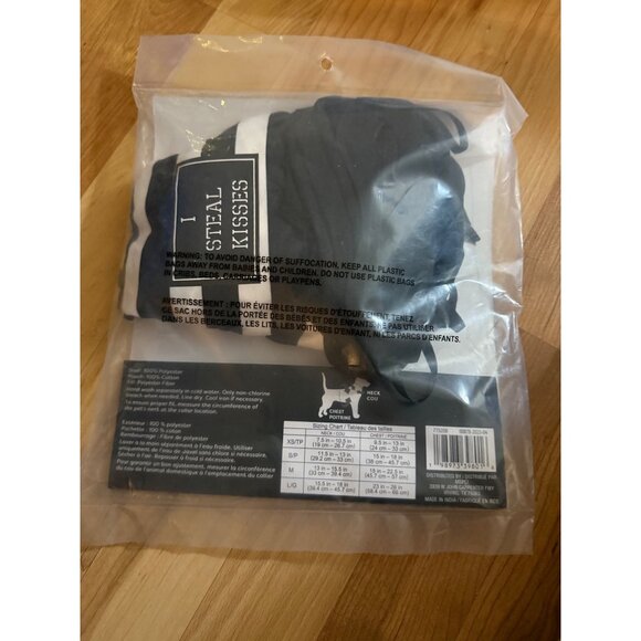 Pet Costume Dog Burglar Outfit "I Steal Kisses" Striped Shirt Mask & Bag S/P Sma - Picture 3 of 4